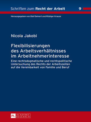 cover image of Flexibilisierungen des Arbeitsverhältnisses im Arbeitnehmerinteresse